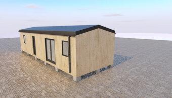Modulový dům/rekreační chata 13x4,2x3m ve stavu Hruba stavba - 8