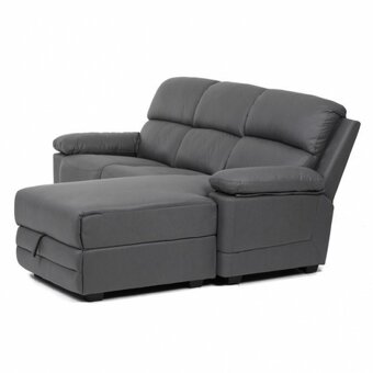 Rohová pohovka ASD-4213 šedá látka s možností polohování a r - 8