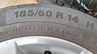 Alu kola Škoda 14" 5x100 letní pneu 185/60 R14 5-6mm Fabia - 8