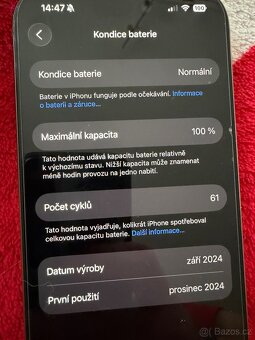 IPhone 16 pro 128gb 100% baterie  Záruka - 8