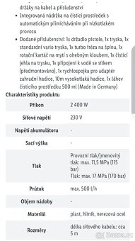 Elektrický vysokotlaký čistič (vapka) PHD 170 - 8