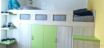 Patrová postel s vestavěnou skříní - 8