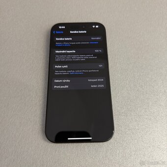 iPhone 16 Pro 256GB black titan, jako nový, záruka - 8