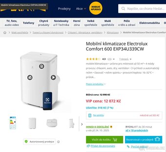 Mobilní klimatizace Electrolux Comfort 600 / ZÁRUKA DATART - 8