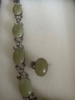 SOUPRAVA-prsten a náramek-stará bižuterie - 8