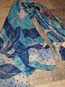 Desigual šátek dámský značkový modrý nový Floresrayadas - 8
