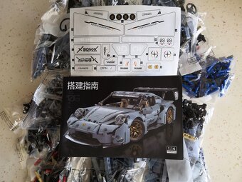 Stavebnice modrá Porsche 911 kompatibilní s LEGO - 8