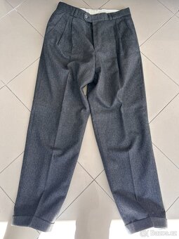 Pánský vlněný oblek - šedý, velikost 46 - 8