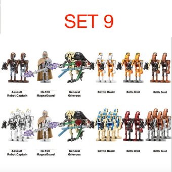 Rôzne figúrky Star Wars 3 (8ks) typ lego - nové - 8