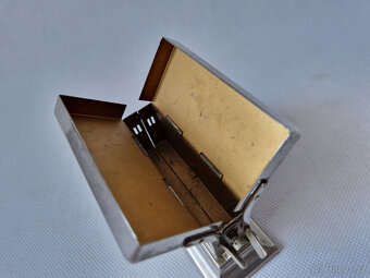 Starý dávkovač zásobník na cigarety geometrické Art Deco - 8