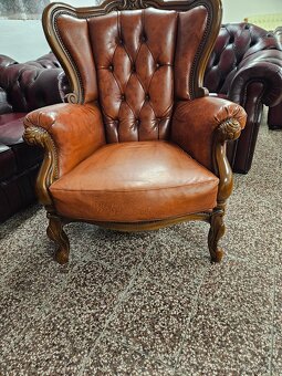 KOŽENÁ SEAČKA V ANGLICKOM ŠTÝLE,V TOP STAVE 3+1+1 - 8