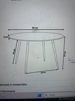 Kulatý jídelní stůl s židlemi - 8