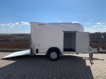 Aerodynamický přívěs DEBON Cargo 1300, BÍLÝ, boční dveře - 8
