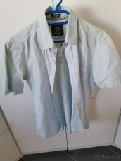 Pánská modrá košile s krátkým rukávem L.O.G.G. H&M vel. M/L - 8