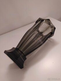 Starožitná skleněná Art Deco hranovaná váza, Rudolf Hloušek - 8