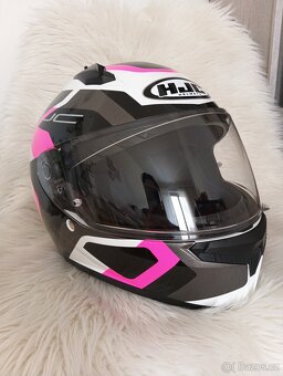 Integrální přilba na motorku HJC C10 Tins MC8 černo-šedo-růž - 8