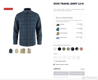 Nová outdoorová košile Fjallraven Ovik Travel Shirt LS - 8