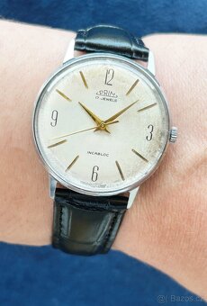 Československé mechanické vintage retro hodinky PRIM Elegant - 8
