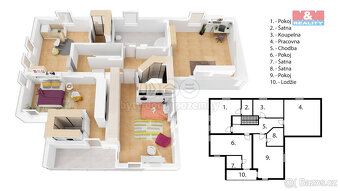 Prodej rodinného domu 299 m², pozemek 1751 m², Kamenice - 8