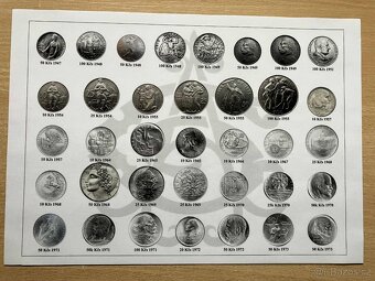 Sada komplet pamětní mince stříbro 1947-1993 Československo - 8