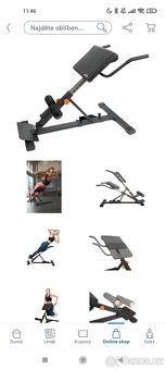 Domácí posilovna - lavice, 2x sada závaží, osa, trenažér aj - 8
