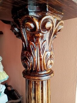 Dřevěné zámecké párové sloupy na sochy super stav. - 8