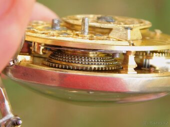 Starožitné anglické stříbrné kapesní "Špindlovky"CABRIER  - 8