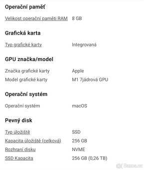 Macbook Air 13” M1 2020 8GB, 256GB Vesmírně šedý - 8