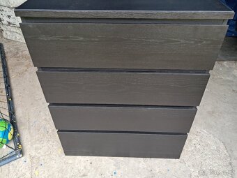 Ikea komoda Malm 4 zásuvky černá - 8