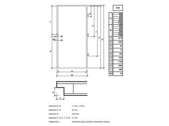 Protipožární dveře Masonite EI30 80L bílé vč. kování - 8