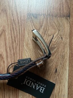 Nový pánský pružný opasek Bandi - tmavě vínový, L/XL - 8