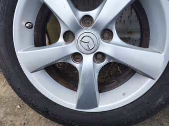 16"letní alu sada 5x114 origo Mazda 3 BK 6 5 205/55 Dunlop - 8