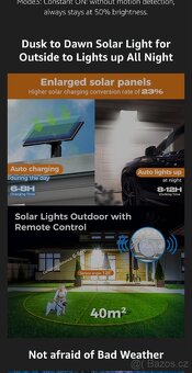 Solární LED lampa s detektorem - 8