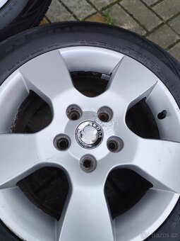 ALU 5x112 r15 ŠKODA + ZÁNOVNÍ LETNÍ PNEU - 8