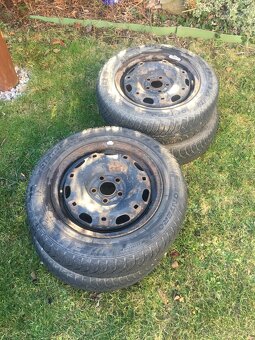 8ks Plechové disky 5x100 s pneu 165/70 R14 - 8