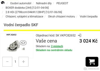 Peugeot Boxer 2.8HDi vodní pumpa - 8