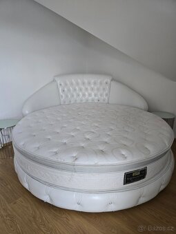 Luxusní kulatá postel – Ø 220 cm matrace | Elegantní design - 8