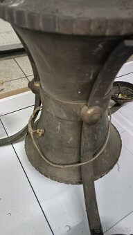 Lustr secesní mosazný - 8