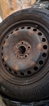 Letní pneu Barum Bravuris 5HM 205/55 R16 +disky+poklice 4 ks - 8