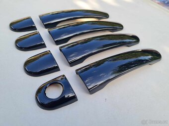 ČIERNE a KARBONOVE kľučky krytky klučiek dveri - 8