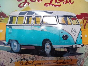 PLECHOVÁ CEDULE VW TRANSPORTER HIPPIES - 8