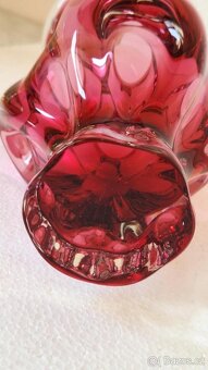 STARÁ VÁZA HUTNÍ SKLO. TOP STAV. - 8