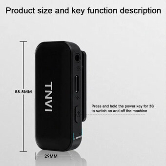 Bezdrátové klopové mikrofony TNVI V3 (2TX+1RX) - 8