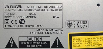 HiFi věž AIWA CX-ZR300EZ s original D.O. a 2 reprobednami - 8