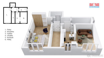 Prodej bytu 2+kk, 43 m², Praha, ul. U libeňského pivovaru - 8