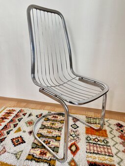 Gastone Rinaldi vintage chairs, židle chrom - 8