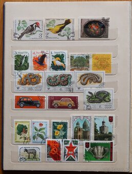 Album modrý + známky SSSR, Japonsko aj. - 8