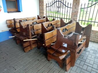 Prodám kvalitní, zahradní nábytek - masivní dub - 6 sad - 8