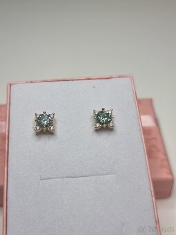 Naušnice s diamantem ( moissanit ) - 8