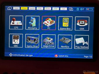 Prodám jedinečnou herní retro konzoli, HD monitor 9” - 8